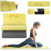 Коврик для фитнеса  Hop-Sport HS-T006GM TPE yellow-gray - фото №3